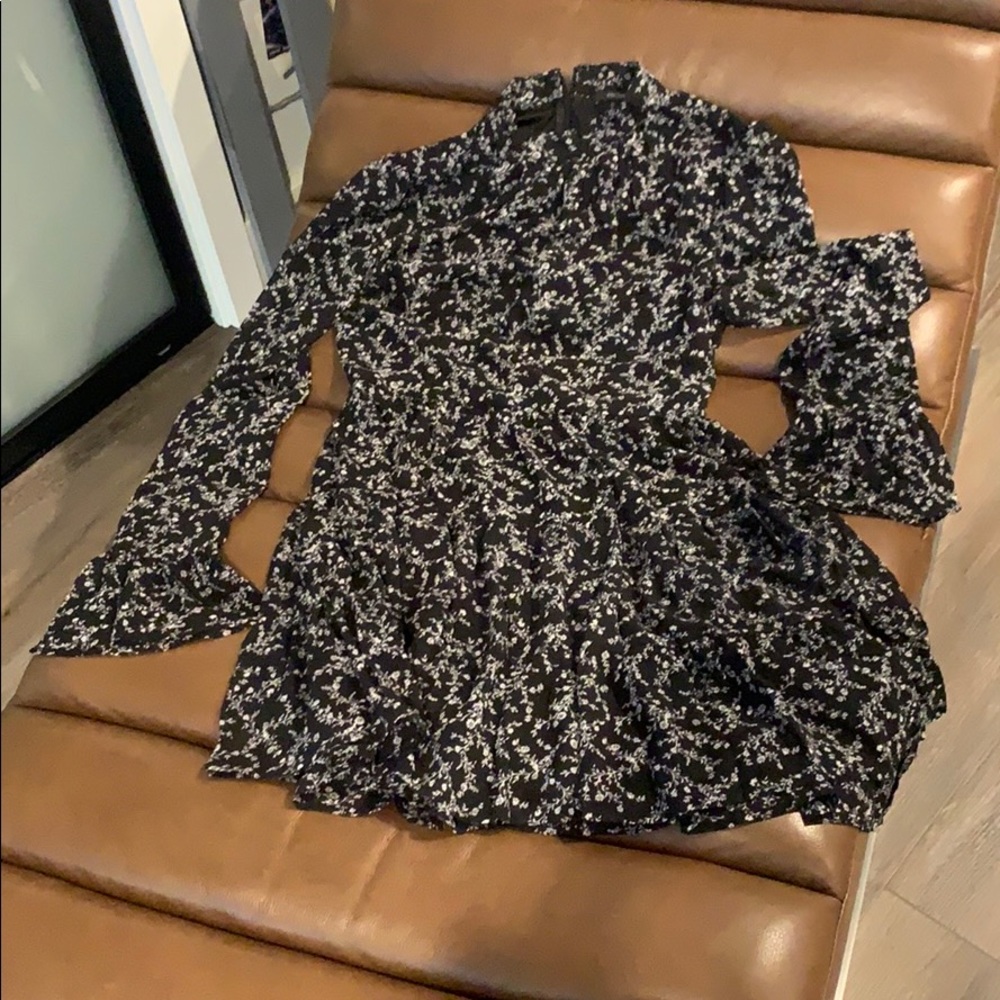 Forever 21 small black dress & white flowers. NWT